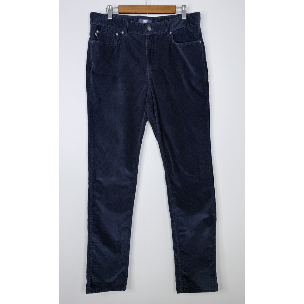 Spoke Fives Cord Trouser Pants Build C 34x34 Navy Stretch